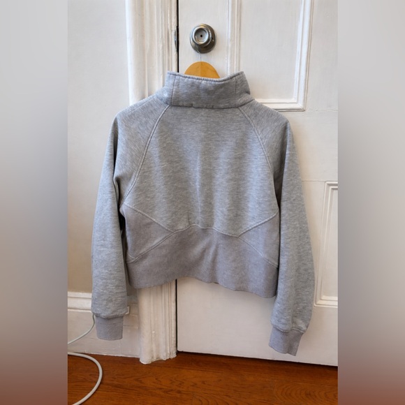 EFan Half Zip Pullover Women Cropped Fleece Oversized Sweatshirt Size L - Picture 3 of 4